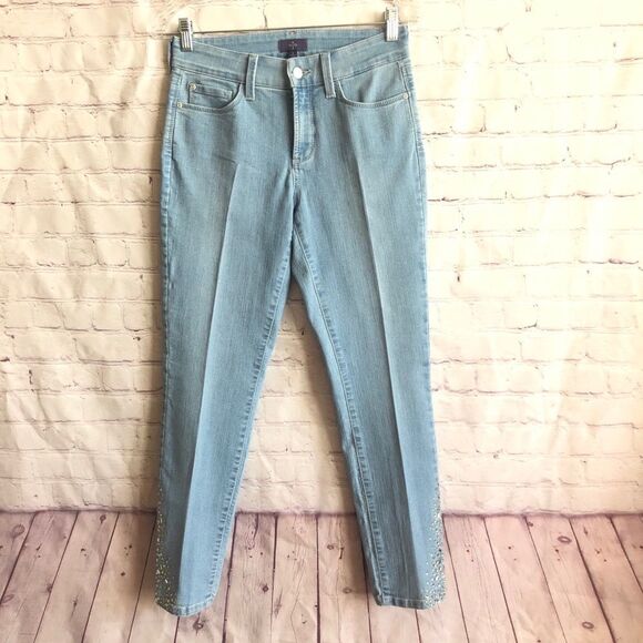 NYDY Amira Fitted Ankle Jeans Core Indigo Denim Size 2 - Picture 3 of 15